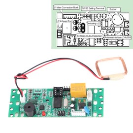 RFID Module, ABS DC 9-12V 125khz RFID Reader Module RFID Embedded Control Board Access Control System Replacement for Access Controller 9‑12V, 2000 User Capacity