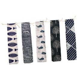 KICHOUSE Camping Utensil Organiser Straw Carrying Case Set Pcs Cutlery Pouches Travel Pouches for BBQ