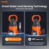Cleartide Submersible Sump Pump, Smart Water Sensor Auto On/Off, Manual/Auto