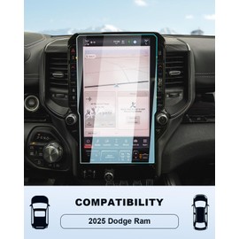 2025 Dodge Ram 1500 Screen Protector -For Ram 1500/2500/3500(Laramie/Rebel/RHO/Limited/Limited Longhorn/Tungsten) 14.4" Touchscreen Film, 2025 Ram Accessories Navigation Uconnect 9H Tempered Glass
