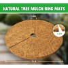 3Pack Coconut Fiber Mulch Ring, 14 Inch Coco Coir Tree