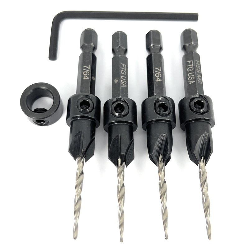 FTG USA Countersink Drill Bit Set 4 Pc #4 (7/64")