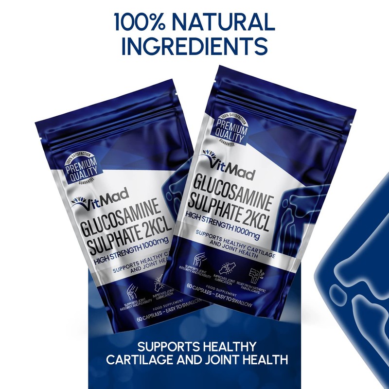 Glucosamine Sulphate 2KCl 1000mg 60 Capsules Joint Health Support