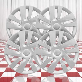 Brighter Design Set of 4 Silver 10 Spoke 15" Wheel Covers for Nissan NV200 S/SV 2013-2020