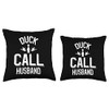 Duck Hunting Husband Duck Call Couple Throw Pillow