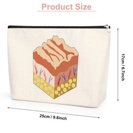 Funny Dermatology Gift Makeup Bag for Dermatologist Travel Bag Gift for Skin Cosmetic Doctor Office Dermatology Graduation Gifts Dermatology Nurse Birthday Appreciation Gifts Zipper Pouch