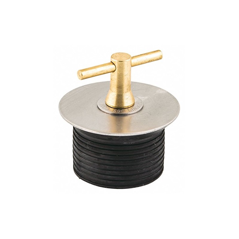 Shaw Plugs 2-1/2" Turn-Tite Mech Expansion Plug, Brass, Zinc Plated