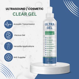 Electro Spyres Ultrasound Gel Clear | 300ml Bottle | Non-Allergic | Non-Staining | Reduces Friction | Viscous | Scan-Head Safe