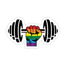 Gay Pride Gym Sticker | Vinyl | Decal for Car Bumper, Window, Laptop, Water Bottle, Books Etc |Waterproof| 5"