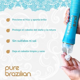 Pure Brazilian - Anti Frizz Daily Conditioner - With Keratin and Bamboo Extract For Smooth, Manageable Hair (13.5 Fl. Ounces)