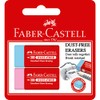 Faber-Castell Dust-Free Erasers, Blue and Pink Medium – Blister Pack