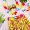 2 Sets 60 cm Hawaiian Hula Grass Skirt with Pineapple