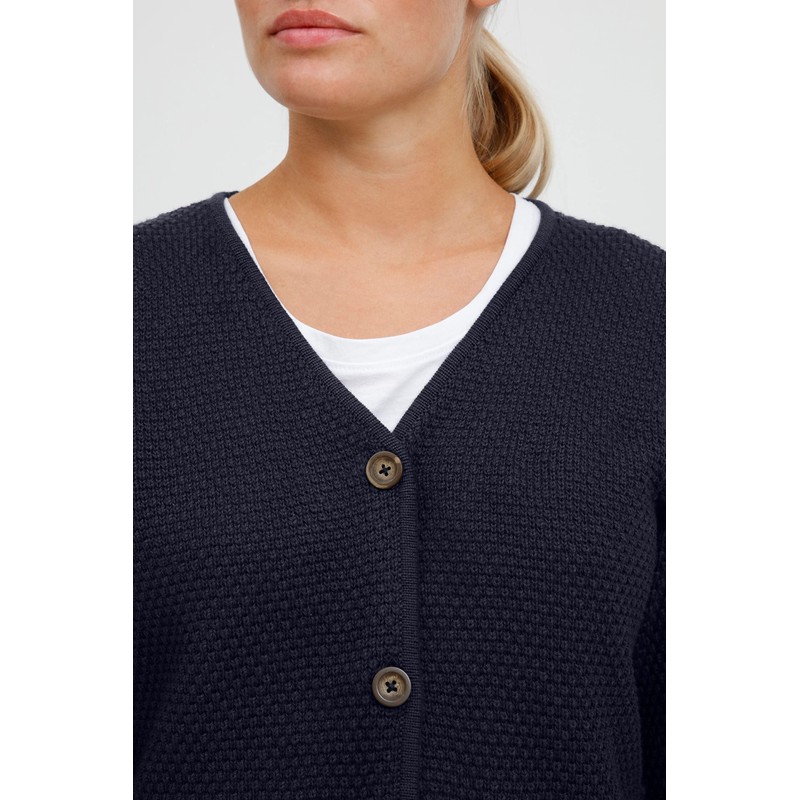 OXMO OXHelga Women's Fine Knit Cardigan Made of 100% Cotton,