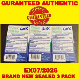 Gas-X Extra Strength Gas Relief Softgels with Simethicone 125 Mg - 20 Count 3PKS