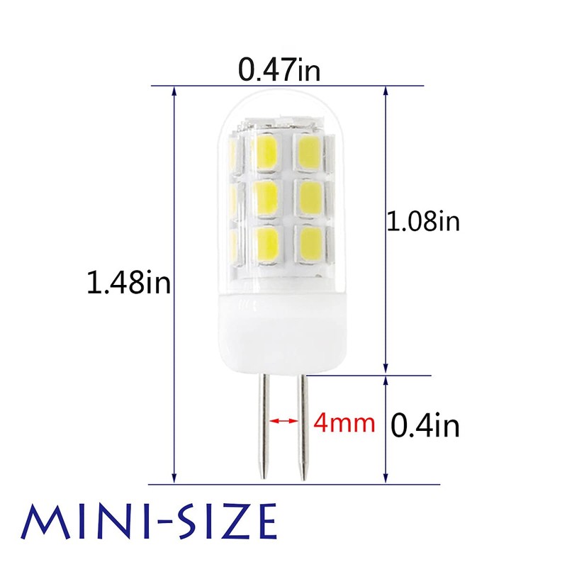 XRZT 120V G4 Led Bulb Dimmable, 3W Replace to 20W-35W