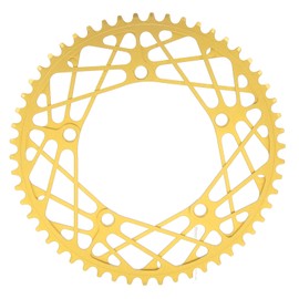 Bike Chainring 54T Aluminum Alloy High Strength Lightweight Anodized Folding Bike Chainwheel Yellow