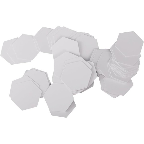 100 Pieces White Hexagon Piecing Paper - Sewing Easy Mini