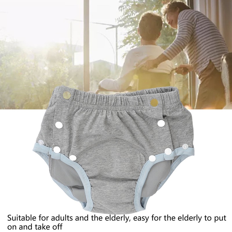 Adult Cloth Diaper Underwear Pure Cotton Washable Leak Proof Incontinence