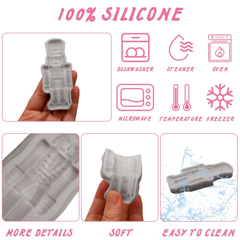 Molde de silicona para soldado de cascanueces, herramienta para hornear