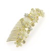 Large Decorative Hair Comb Butterfly Rhinestone Crystal Bridal Hair Comb,