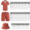 ifamawlea Men's 2 Piece Tracksuit Hawaiian Shirt Shorts Button Down