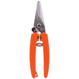 Zenport Z109 Stainless Floral Bunch Cutter Shears, Serrated Blade, 7.5-Inch , Orange