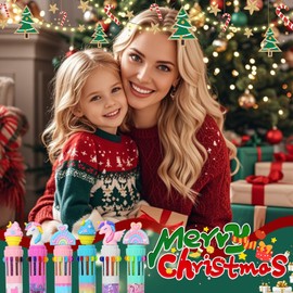 PowerKing Bolígrafo Multicolor 0.5mm, 10 en 1 Bolígrafos Retráctiles de Colores para Oficina Material Escolar Estudiantes Niños Regalo, 6 unidades (Unicornio)