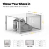 X-Large Shoe Storage Box Fit Size 14, Clear Plastic Stackable