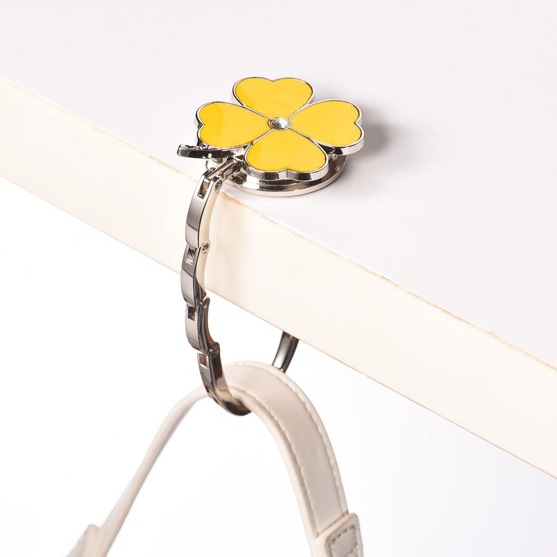 sourcing map Foldable Purse Hook - 2.48"x1.77"(LxW) Metal Portable Handbag