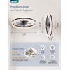 LEDIARY 20" Modern Ceiling Fans with Lights and Remote, Dimmable