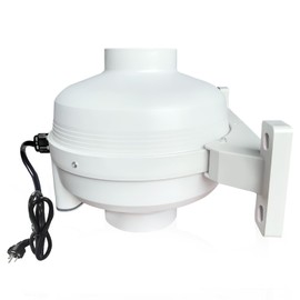 Dcfairfan 4 Inch Radon Fan, Quiet 260CFM Radon Mitigation System Inline Duct Fan IP67 Waterproof, High Airflow Exhaust Fan for Indoor Outdoor Air Ventilation