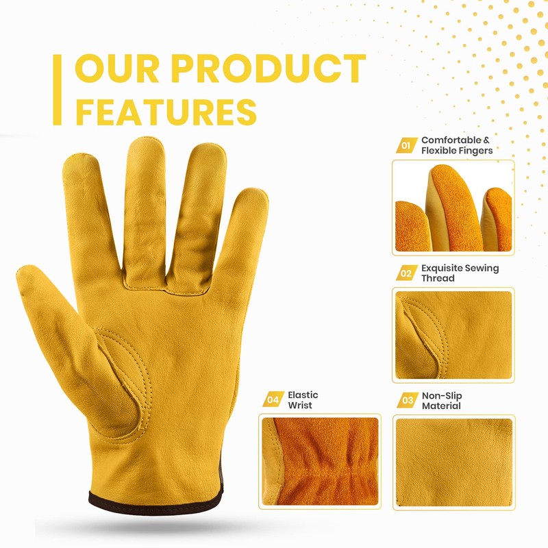 NickyPicky Gardening Gloves for Men and Women - Tough, Thorn