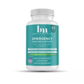 Emergency Immune Support 1000mg with Elderberry & Vitamin C (60 Capsules)