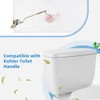 Universal Brushed Gold Toilet Handle Replacement Kit, Side/Angle Mount Toilet