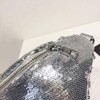 Fashion Bum Bag Silver Metallic Sequins Bag Belt Bag Sequins