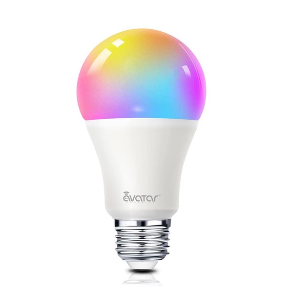 Smart WiFi Light Bulb with Alexa/Google Home, Smart Life APP Remote Control, A19 Alexa Light Bulb RGB Color Changing LED Light Bulb, Smart Light Bulbs Alexa Colored Light Bulbs with Timer, E26, 8W