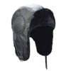 Yosang Aviator Pilot Hat Leather Winter Trapper Trooper Faux Fur
