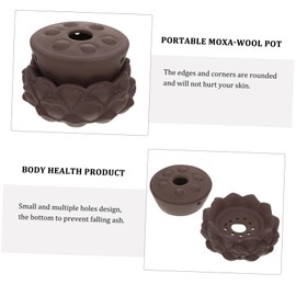 minkissy Navel Moxibustion Pot Premium Purple Sand Moxa Wool Box for Body Health Portable Hot Compress Tool for Comfort Relief for Elderly Sub Healthy Individuals