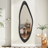 AAZZKANG Irregular Wall Mirror Full Length Large with Wood Framed