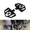 HDBUBALUS Black MX Style Foot Pegs Floorboard For Harley Softail