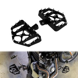 HDBUBALUS Black MX Style Foot Pegs Floorboard For Harley Softail Fat Boy Night Train Dyna
