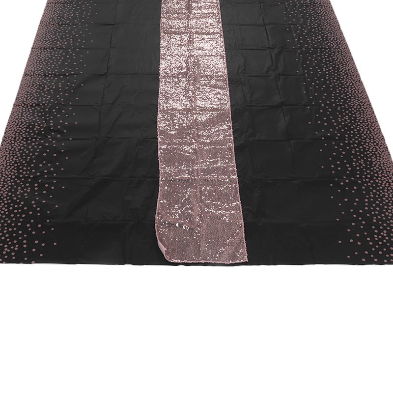 Rose Gold Dot Party Tablecloth Waterproof Polka Dot Design Rectangular