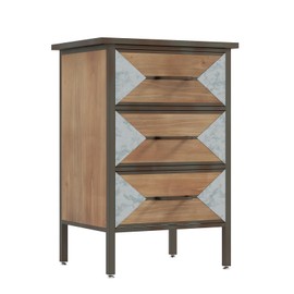 Gyabnw Wooden Floor 3 Drawers, Freestanding Entryway Storage Unit Console Table, Modern Organizer Cabinet for Living Room, Bedroom, Bathroom, Kitchen,Hallway, Office, Wood