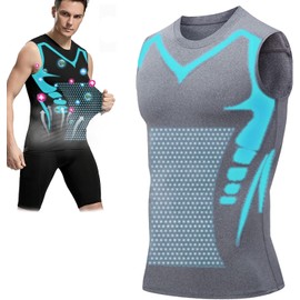 Ionic Shaping Vest,2023 New Version ENERGXCEL Ionic Shaping Vest for Men to Build a Perfect Body (Gray,XXL,3X-Large)