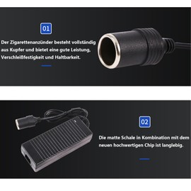 180 W 15 A Auto Netzteil Adapter Zigarettenanzünder Sockel 220 V bis 12 V Spannungswandler Auto Netzteil Ladegerät für Auto Staubsauger, tragbare Kühlbox