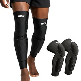 Eicolorte Youth Knee Pads Compression Leg Sleeves for Men & Woman(2 Pack), Knee Brace Elastic Soft Support Basketball Football Volleyball Soccer Baseb