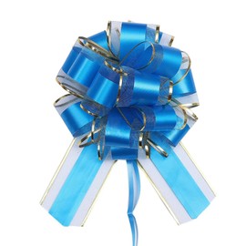 HQJAXJ 6 Pcs Gift Bows,Bows for Gift Wrapping Pull Bow Ribbon Pull Bows for Christmas Wedding Baskets Valentine's Day Bows 6 inch Pull Bow for Gift Wrapping (Light Blue)