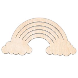 Creative Deco Personalisierte Holzscheiben Anhänger Sperrholz 3mm | Regenbogen | 5-100 cm | Wetter Wand Deko Holz | Lasergeschnittene Sperrholzausschnitte für Decoupage, zum Bemalen, Basteln