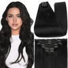 Full Shine Extensiones de Cabello con Clip Rubio y Negro