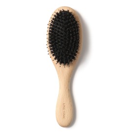 UNU TIME Care Hair Brush, Comb, Hair Smooth, Scalp Massage, Brush, Head Brush, Improve Hair Quality, Wooden, Boar Bristle, Nylon Pin, Short Type